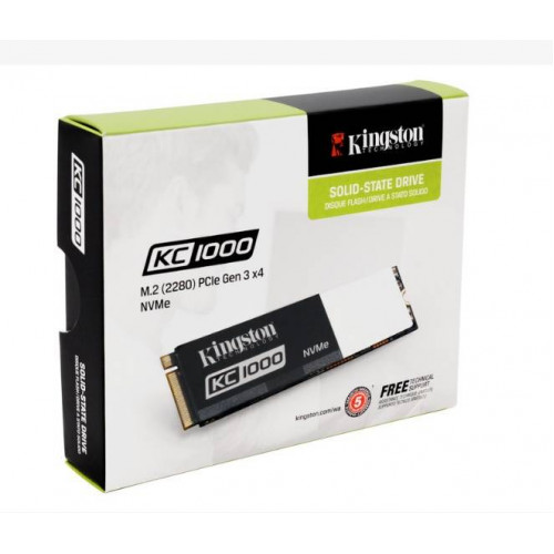 Твердотельный диск 240GB Kingston SSDNow KC1000, M.2, PCI-E 3.0 x4, MLC [R/W - 2700/900 MB/s]